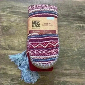 Muk Luks Slipper Socks Size S/M 5-7 NWT
